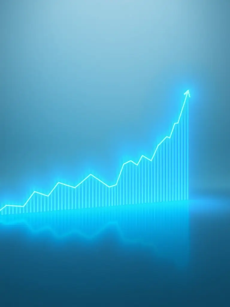 A graph showing a business's SEO performance improving after implementing competitor keyword research, demonstrating a competitive edge.