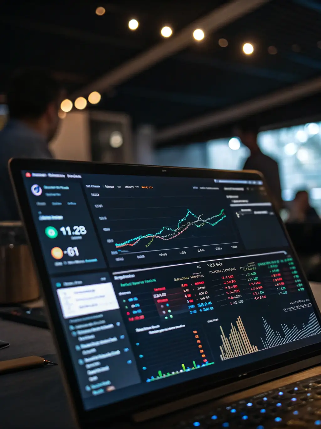 An image showing a website dashboard with charts and graphs, representing ongoing optimization and performance tracking, used to showcase the continuous improvement process.