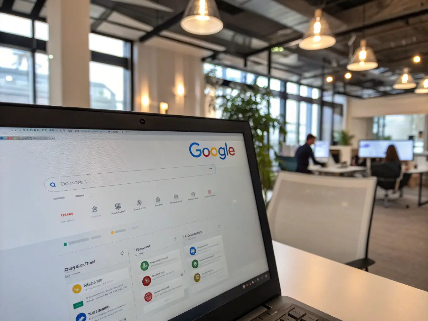 A screenshot of Google Maps displaying a local business listing prominently, with a focus on highlighting the business's location and positive reviews.