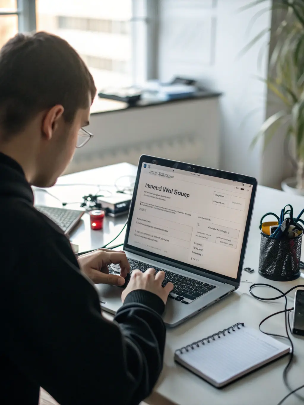 An image illustrating a customer completing a purchase or filling out a form on a website, representing higher conversion rates.