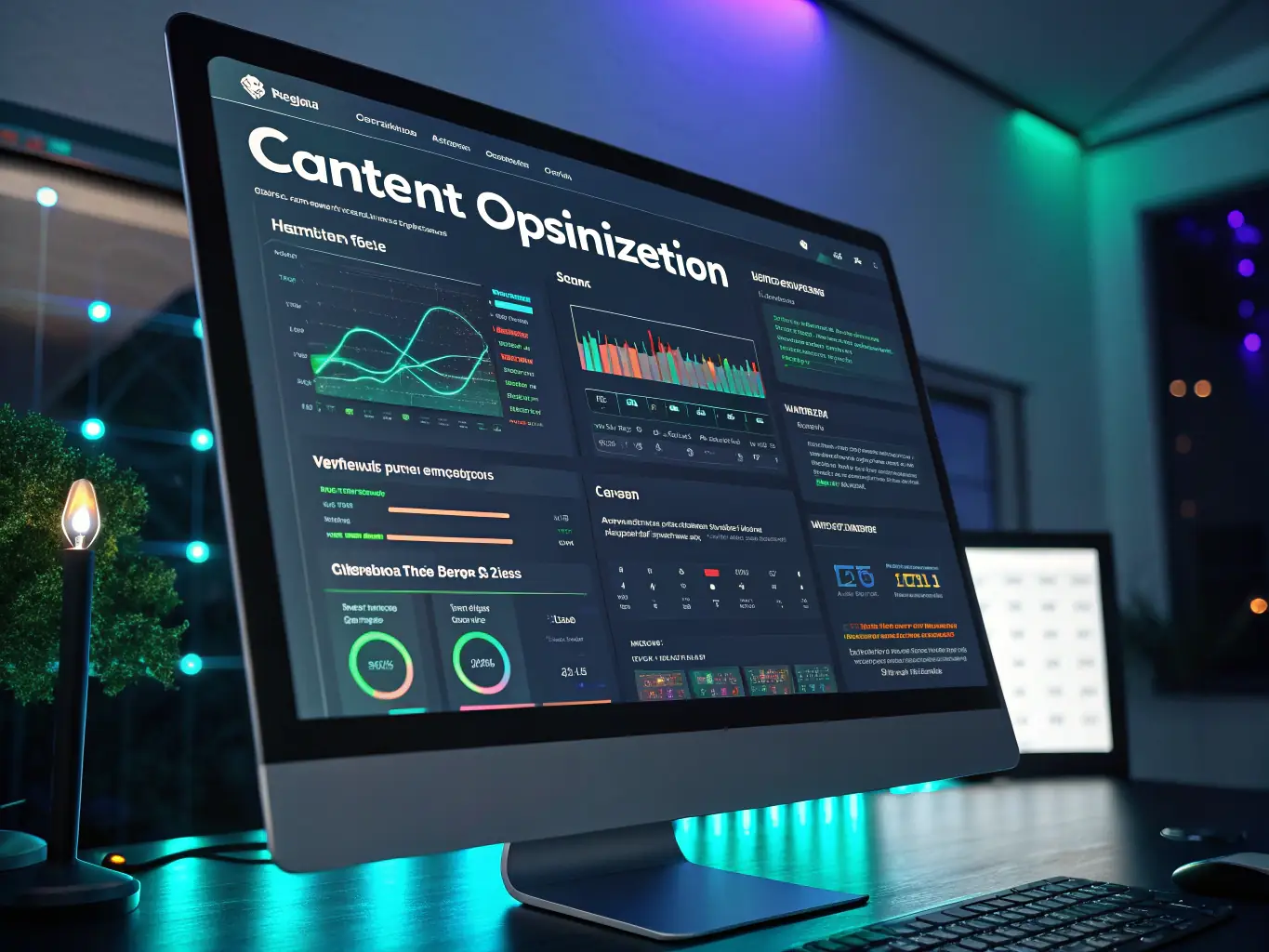 optimised content on a screen