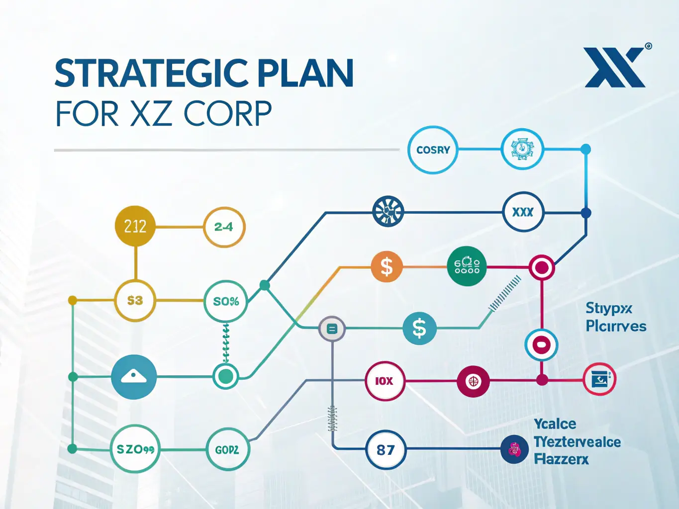 A strategic roadmap with keywords highlighted, symbolizing a well-defined SEO strategy. The image is clean and professional, representing the final stage of developing a tailored keyword strategy.